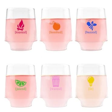 Patioware "Buzzed" Wine Glass 6pk by Cuisivin