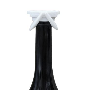Clip Cap Champagne Stopper in White by Cuisivin