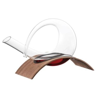 Twister Decanter with Wood Base by Cuisivin | Wine Online