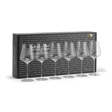 Mouth-Blown Austrian Universal Crystal Wine Glass Gold Edition (6 Glass Gift Box) by Gabriel Glas | Wine Online